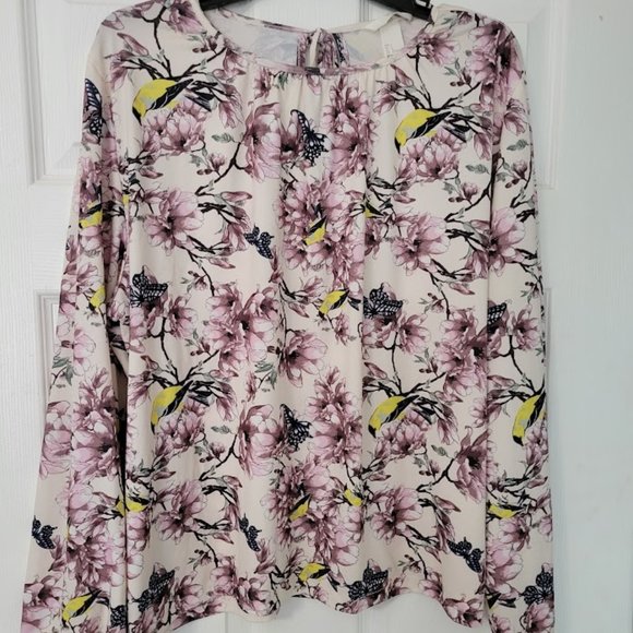 Floral H&M L/S top Size‎ L - Picture 1 of 5